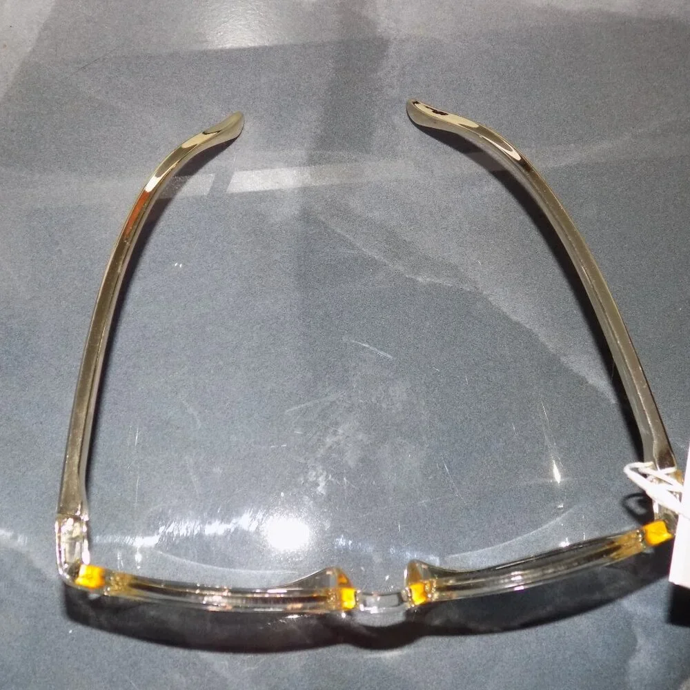 Janie And Jack Classic Gold Clear Frame Sunglasses Size 4 and Up NEW